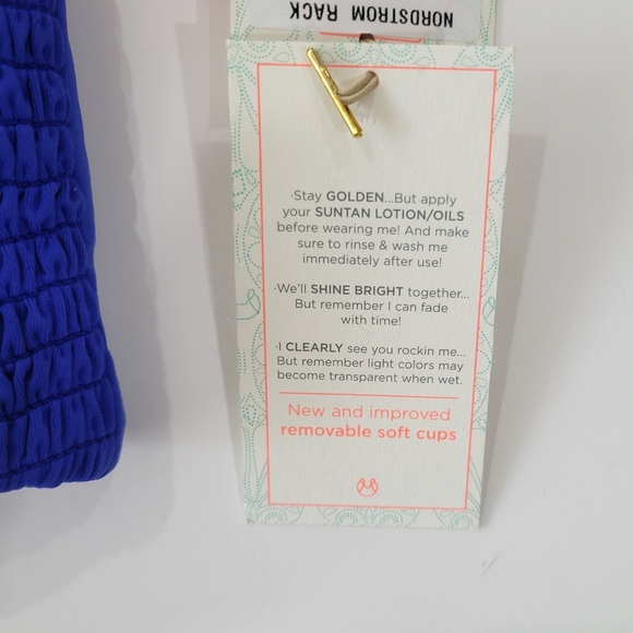 Maaji Smocking Dazzle 4 Way Reversible Bikini Top Womens XS - Picture 16 of 16